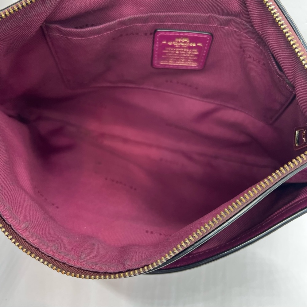 COACH Journal Crossbody In Colorblock Exotic Embossed Leather EUC - Picture 6 of 16